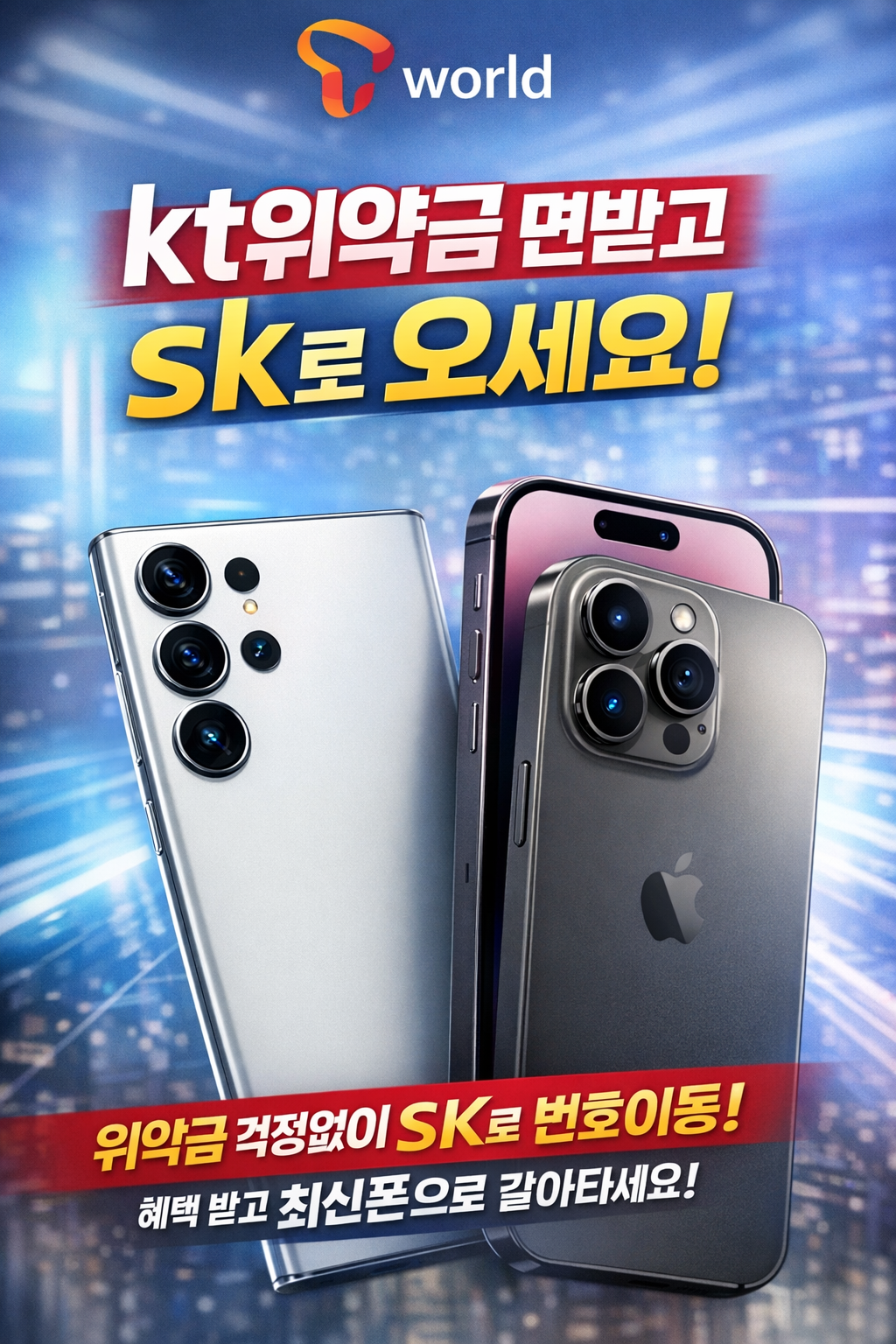 kt 위약금면제!! 쓰던번호그대로sk로~~