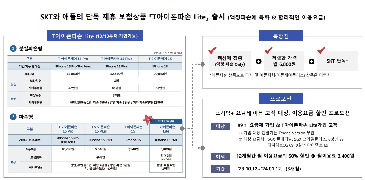 아이폰15파손보험(라이트)