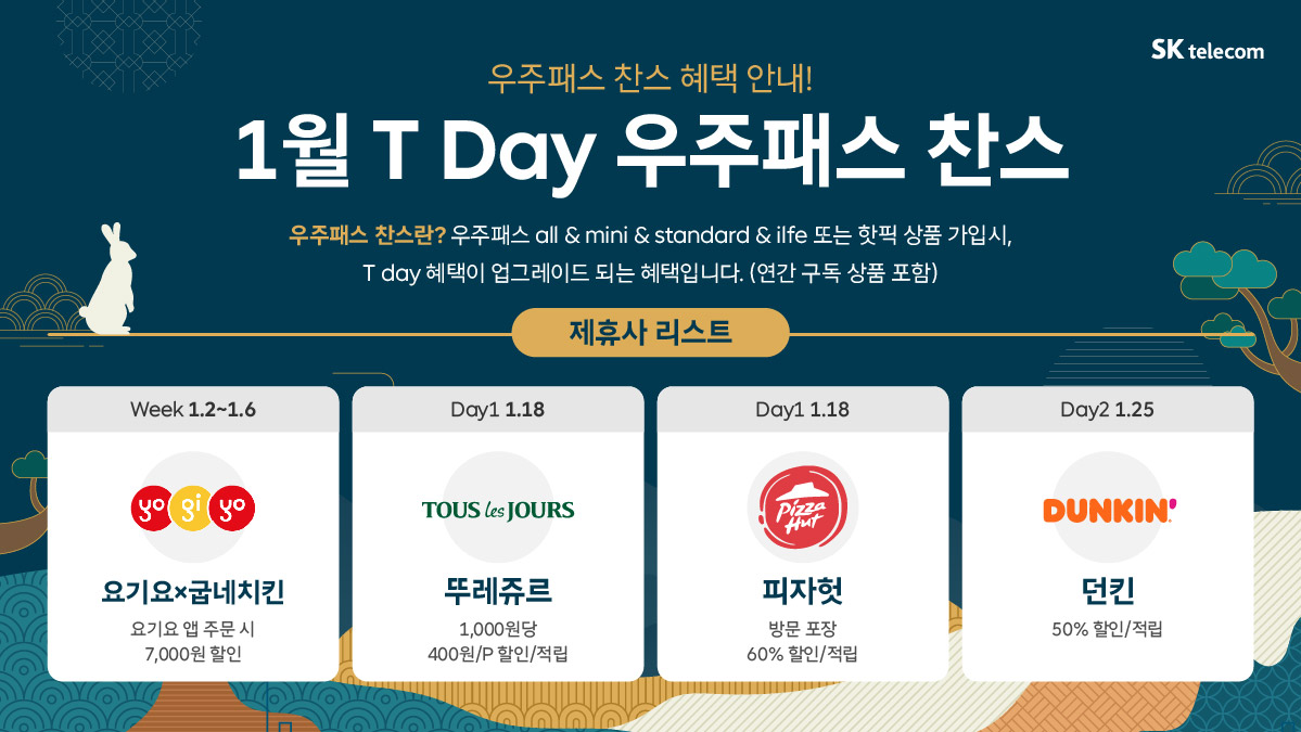 T우주패스 T Day 찬스 안내