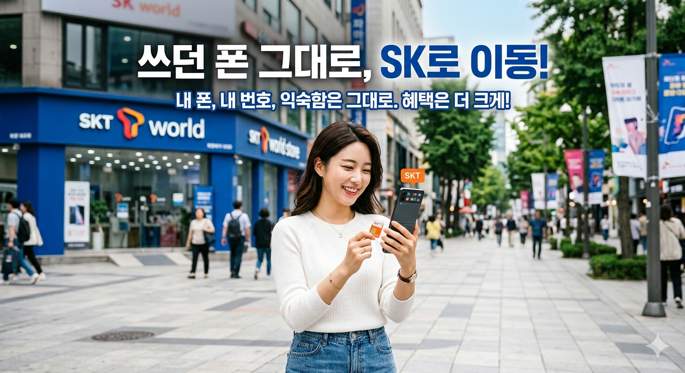 📱 쓰던 폰 그대로, SK텔레콤으로 오세요!