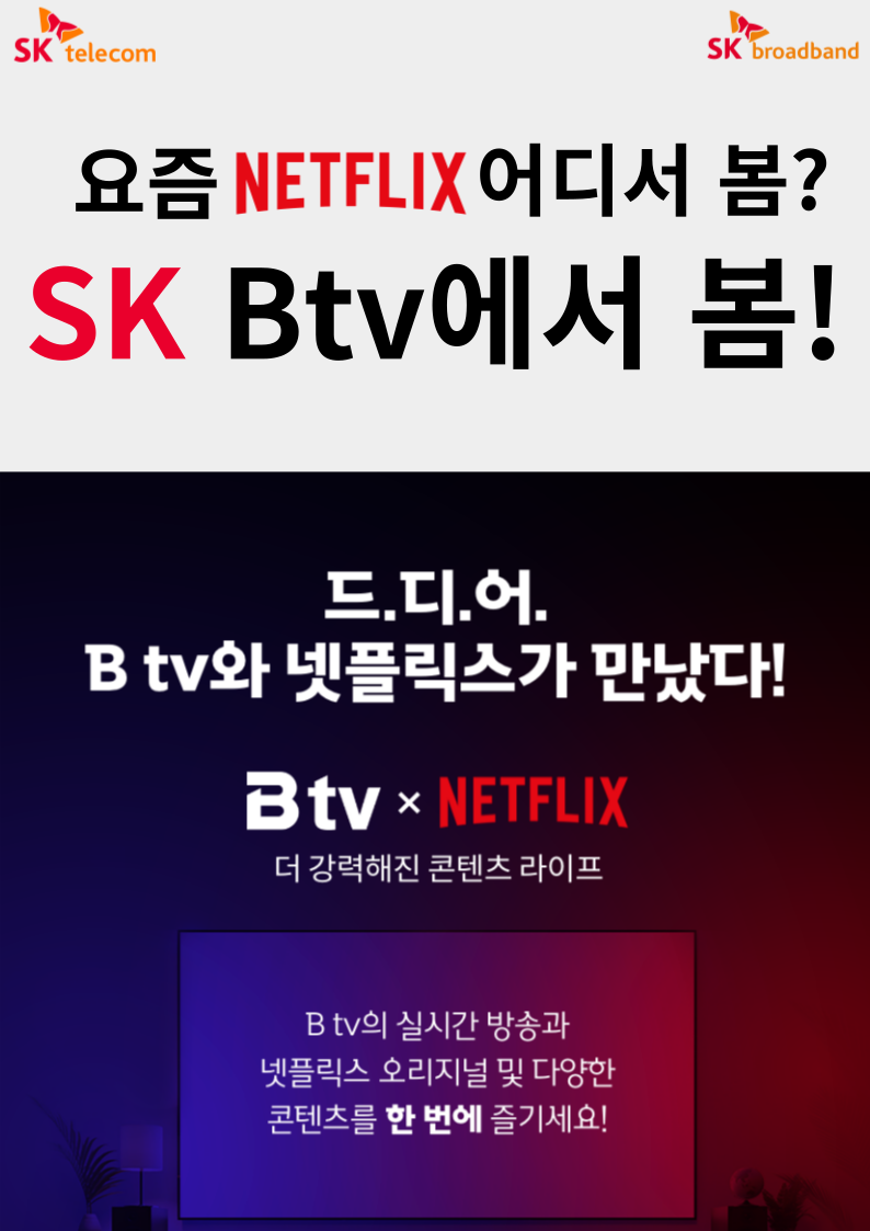 이제 Btv에서 넷플릭스를
