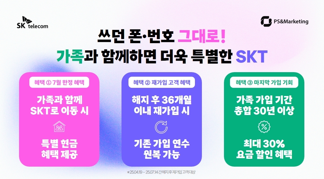 7월 필수 확인! SKT 가족 결합 안내