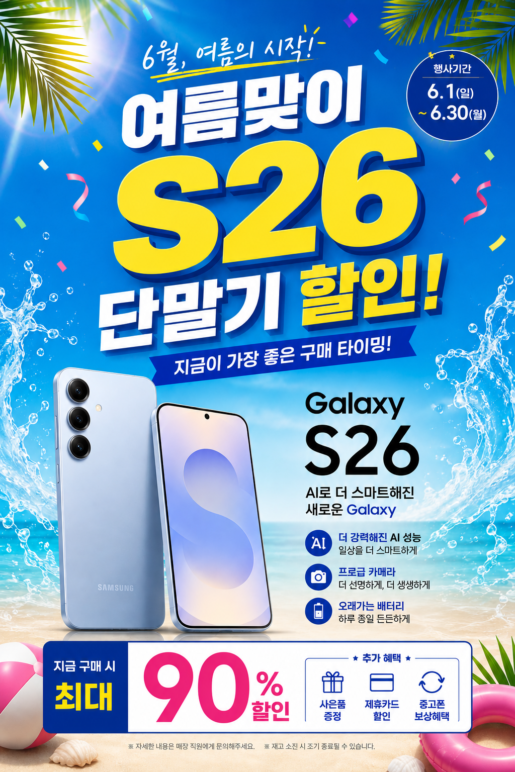 6월 여름맞이 갤럭시S26 특별 프로모션!