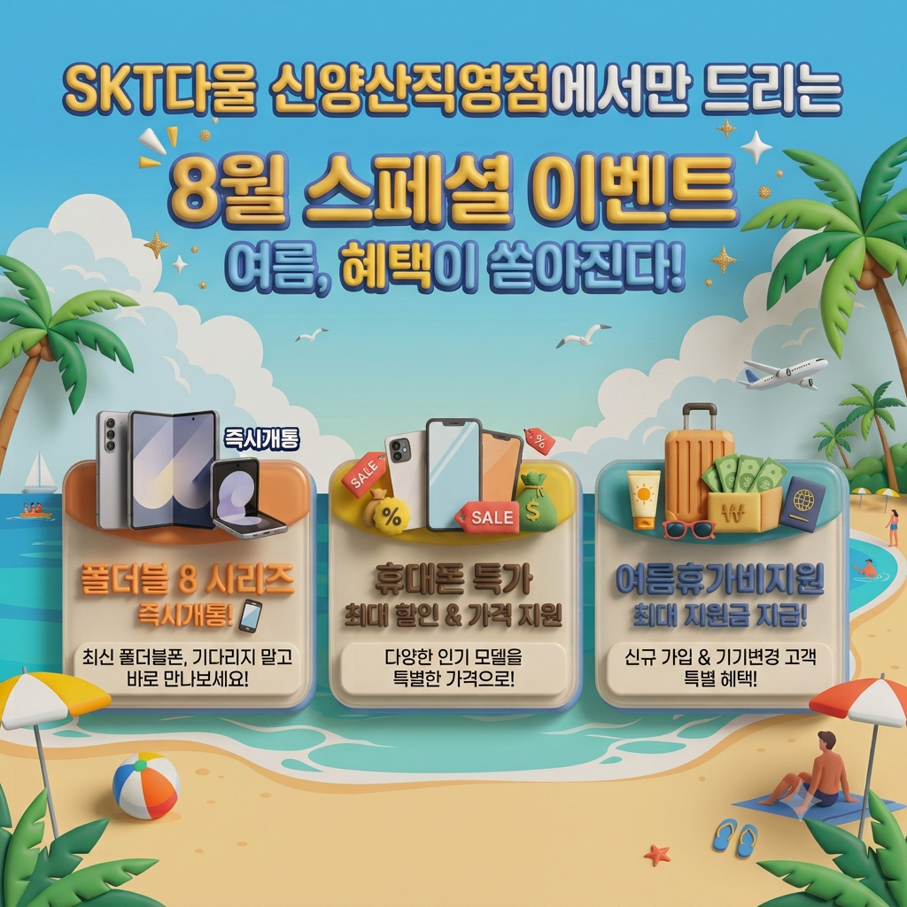 🌊 [SKT다울 신양산직영점] 8월 스페셜 이벤트! 🌊
