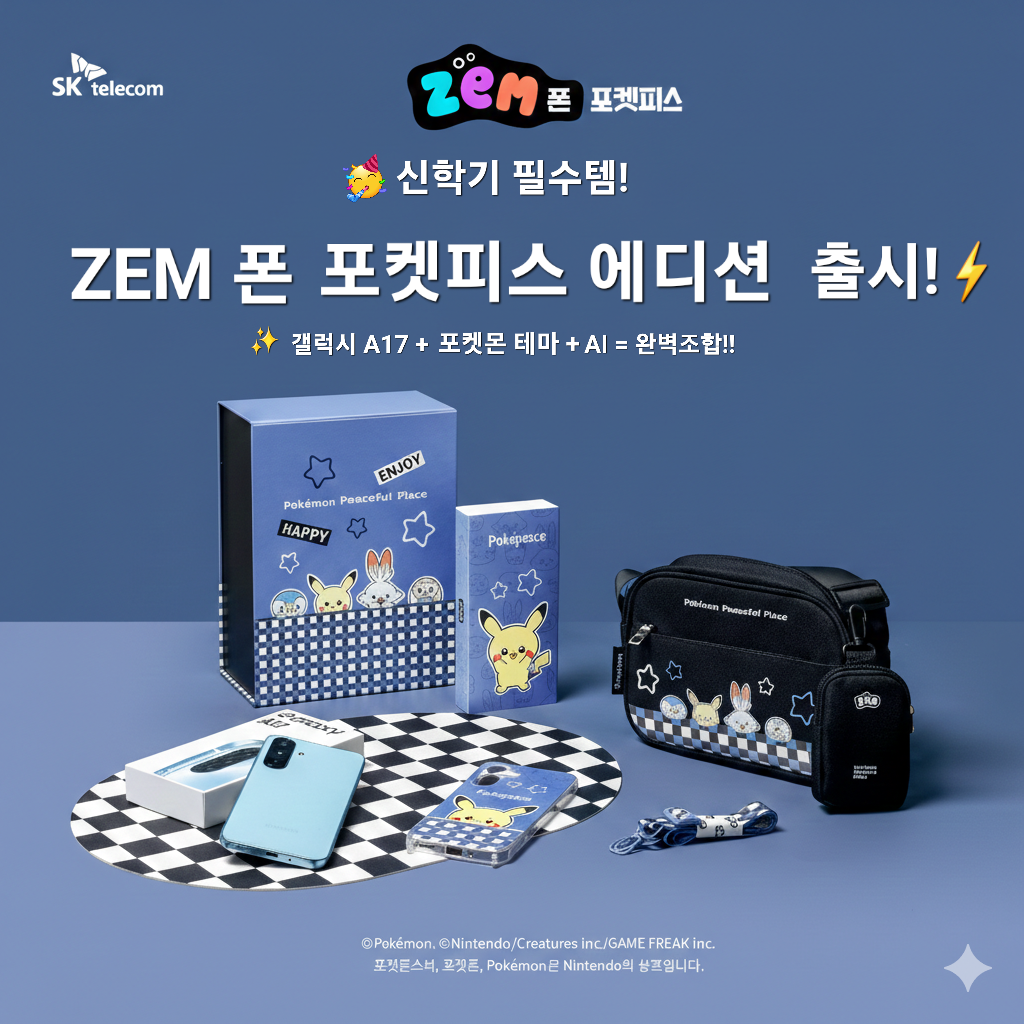 우리 아이 첫 스마트폰! SKT ZEM폰 포켓피스 에디션(갤럭시 A17) 완전 분석 ⚡️🎒