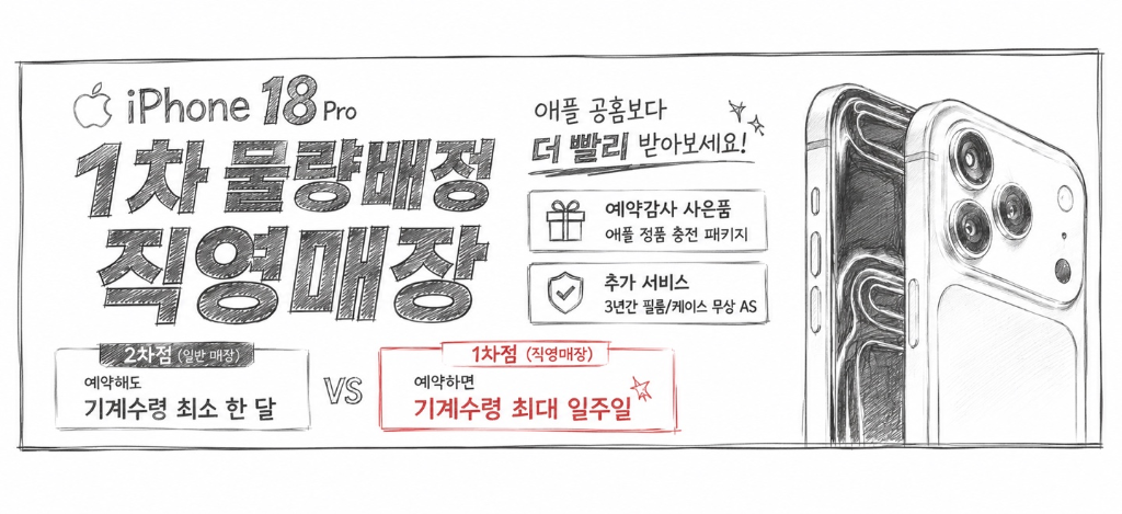 🚨 iPhone 18 Pro 사전예약, 애플 공홈보다 빠르게!