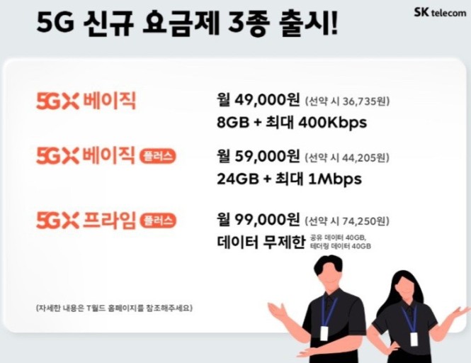SKT 5G요금제 개편!