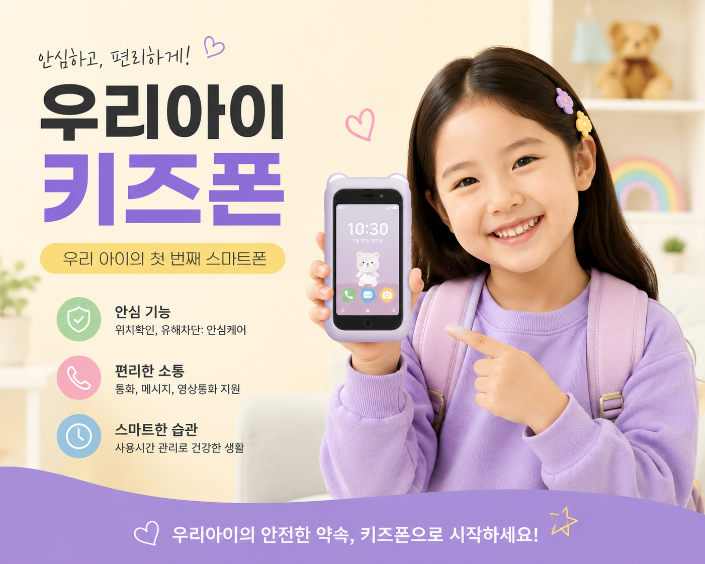 🎒 우리 아이 첫 스마트폰, 키즈폰으로 안심 시작하세요!