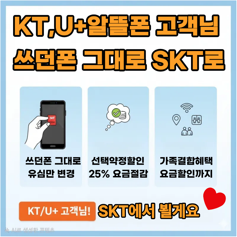 📱쓰던 폰 그대로, 유심만 바꿔서 SKT로 쉽게 이동하세요!