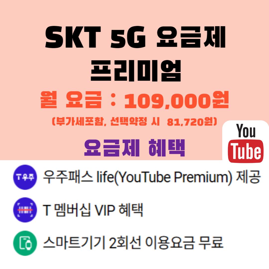 ※ SKT 5GX프리미엄 요금제 ※