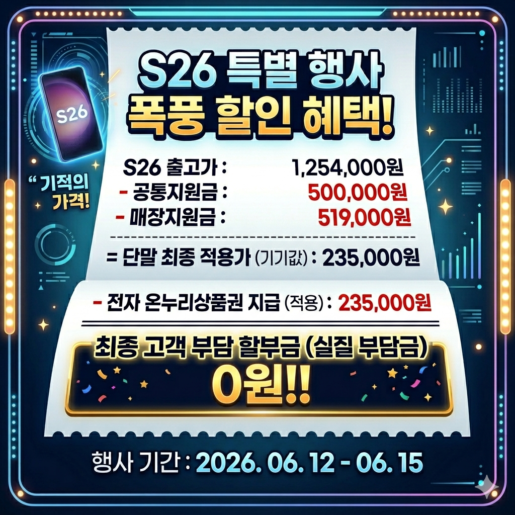 💥갤럭시 S26 특가 행사💥