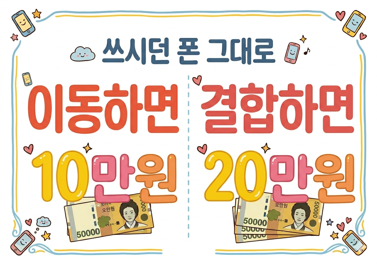 ⭐ 쓰던폰 그대로 번호이동 혜택 안내 ⭐