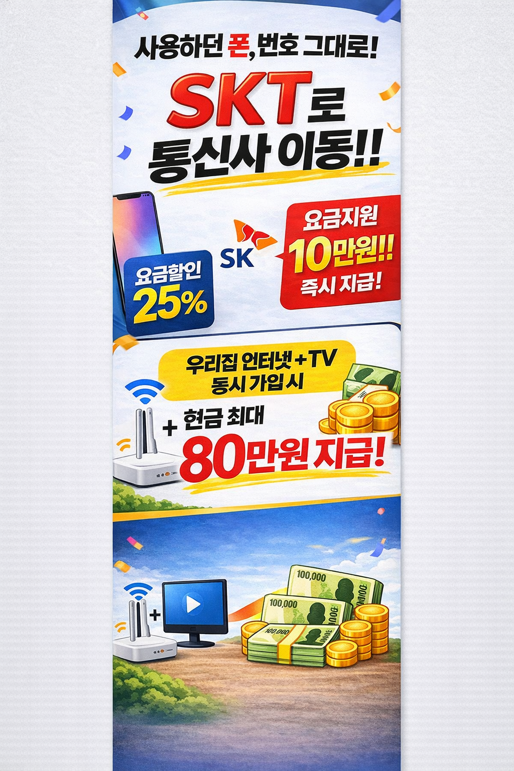 사용하던 폰 , 번호 그대로 SKT 통신사 이동 !