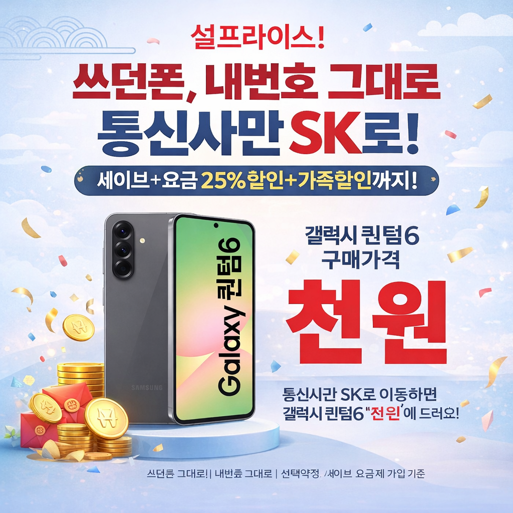 🔥 삼성 갤럭시 퀀텀6  구매가 1,000원 실화?!
