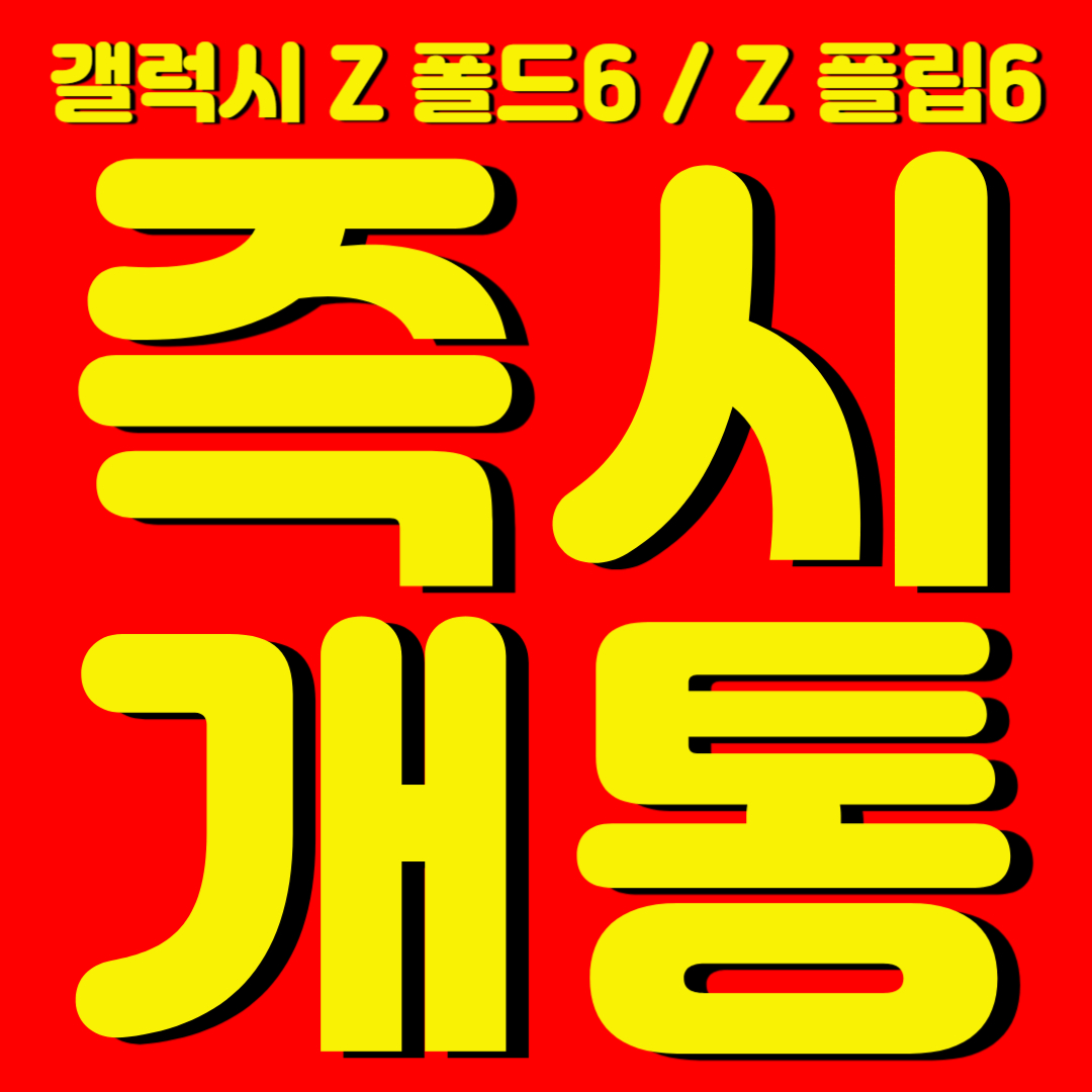 갤럭시 Z폴드6/플립6 즉시개통