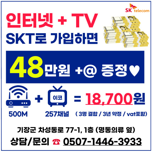 👍 연말 SK인터넷+TV 가입찬스