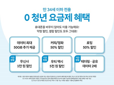SKT 청년 요금제 출시!