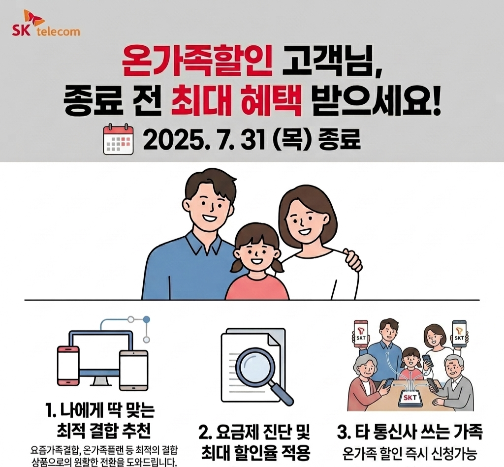 온가족 할인혜택 종료